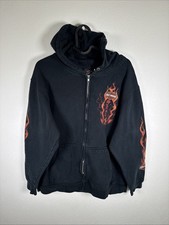  Harley Davidson Jacke Schwarz Damen M Mit Flammen 