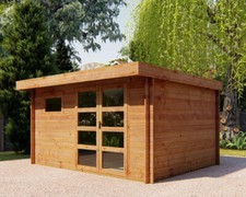 Gartenhaus Nizza Imprägnierung  - 3,9x3m, 28mm Holzhaus, Gerätehaus, Blockhaus