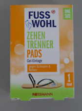 Zehentrenner Pads Gel-Einlage 1 Paar gegen Scheuern & Reiben NEU