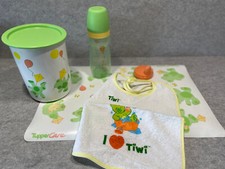 NEU * Tupperware Tiwi XXL SET Bingo Unterlage KinderTeller Besteck Babyflasche