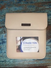E-Reader Hülle 18x20,5cm Kunstleder beige Etui für E-Book Reader Tablet