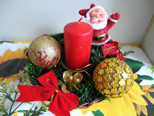 kleiner Adventskranz / Korb