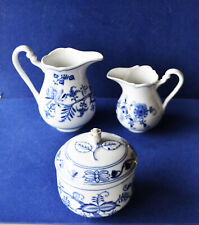 Milch+Zucker+2 Kannen original Karlsbader Zwiebelmuster aus Dubi