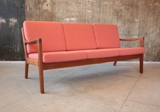 Sofa Couch Ole Wanscher Teak 3-Sitzer Neubezug Vintage 60er Midcentury 3-Seater