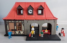 Playmobil 4300 Gebäude Bahnhof zur Eisenbahn Fachwerkhaus 1985