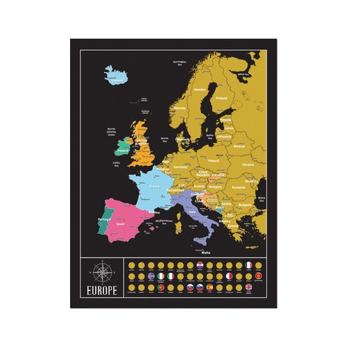 Scratch off europa - europa, travel