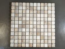1½ Natursteinmosaik-Matten Travertin ✰ Creme-Töne ✰ 30,5x30,5 cm