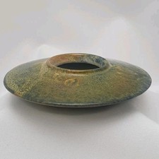 Ikebana Vase Keramik Getöpfert Kerzenständer Vintage Handarbeit Retro Blau Grün