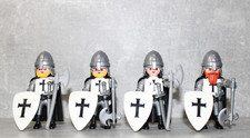 playmobil 4 x kreuzritter zu  ordensritter tempelritter mittelalter ritterburg