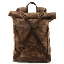 Brauner Retro Rucksack Canvas