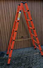Zarges, Vollkunststoff-Sprossen-Stehleiter, 2 x 6 Sprossen, wenig genutzt ?⚒️?