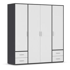 Drehtürenschrank - alpinweiß