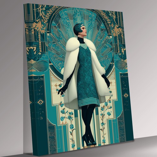 Art deco mädchen - art,