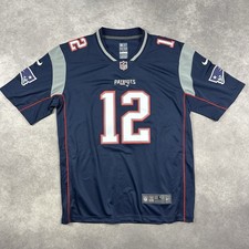 NFL Nike  Trikot Patriots Brady Size L NFL Football Retro blau