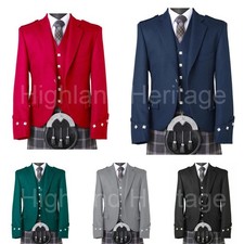Herren Argyle Kilt Sakko mit 5