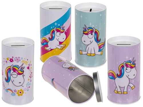 Metall spardose comic einhorn - comic,