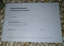 Fahrtennachweisheft, BLANKO