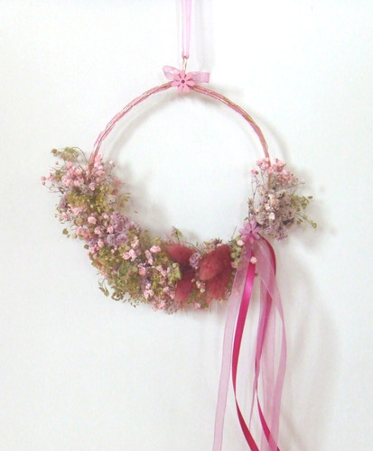 Türkranz aus trockenblumen - türkranz,