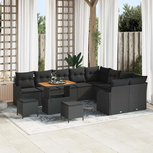 Gartensofa set stk schwarz - gartensofa-set, stk.