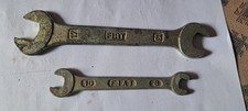 2 FIAT-Schraubenschlüssel Bordwerkzeug Oldtimer Vintage Maul Gabel 8/10 u. 13/17