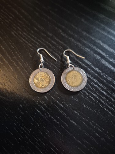 Ohrringe münze mexiko peso - ohrringe,