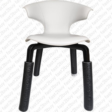 Poltrona Frau Ledersessel MONTERA Weiß/Beige Lederstuhl