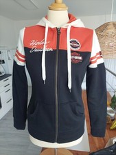 Harley-Davidson Sweatjacke Damen Gr. S Schwarz/Weiß/Orange