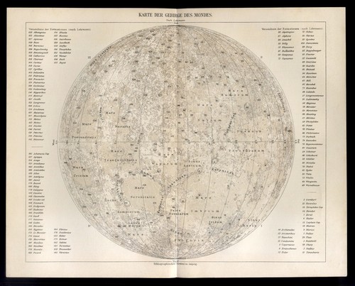 Alte mond karte - alte, mond-karte