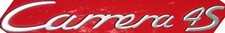 FÜR PORSCHE 997 CARRERA 4S SILBER SCHRIFTZUG EMBLEM NEU