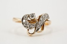 0,39 ct. Brillant Ring 585 Gold Diamanten VS2 H Ringgröße 58 Roségold 14 Karat