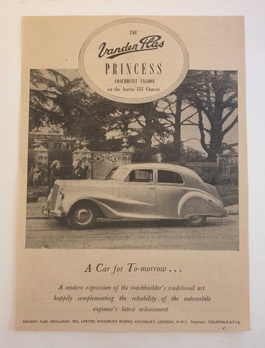 Vanden plas princess car - "a,