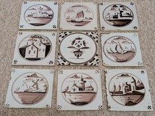 9x Fliesen Kacheln Delft