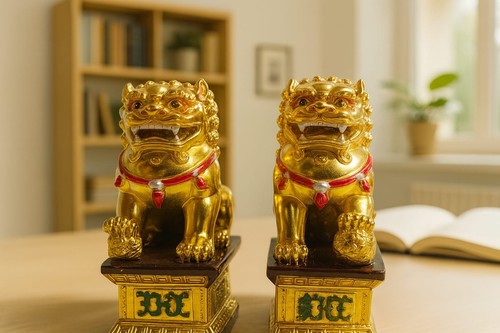 Goldene dekofiguren paar - goldene,