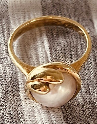 Perlenring gelbgold 585 - 585, 14k