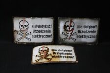 Altes Emailleschild Vorsicht Achtung Hochspannung Totenkopf Schild Emaille