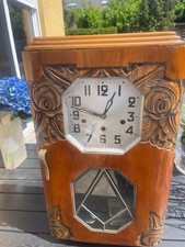 Antike Pendeluhr/Wanduhr Mit Westminster - Schlag - Holz Geschnitzt