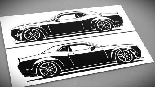 Dodge challenger sticker - challenger,