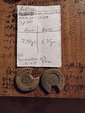 Provinzielle antike Gussform für römisches Falschgeld.