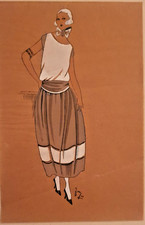 ART-DECO originale Modezeichnungen