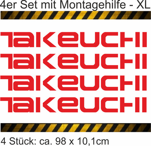 Aufkleber takeuchi logo bagger - aufkleber,