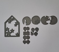 Stanzschablonen weihnachtliche Motive,Set