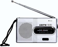 Mini-Taschenradio AM-FM-Radio (Batteriebetrieb) Teleskopantenne