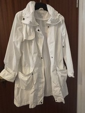 Dünne Sommer Jacke M Damen Übergang Weiß Sommer Sonne Urlaub Parker Authentic 