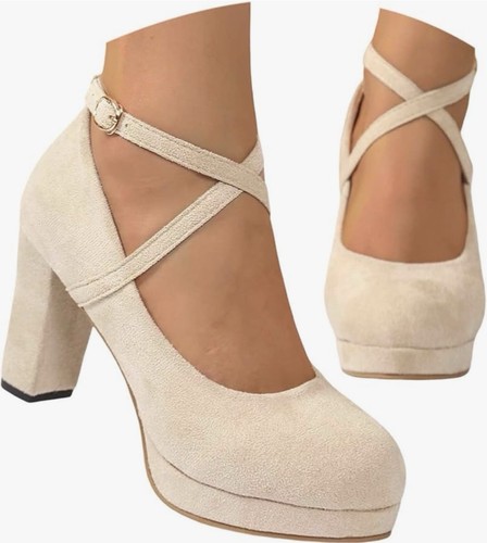 Damen pumps beige wildleder - beige,