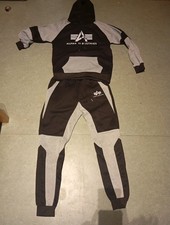 Alpha Industries Jogginganzug Grau Schwarz Größe L Ungetragen Wie Neu