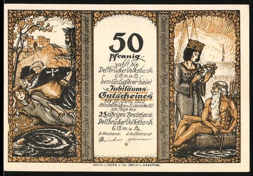 Notgeld köln dellbrück 1922 - köln-dellbrück,