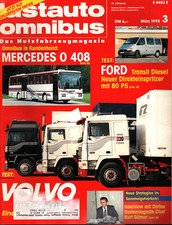 Zeitschrift Lastauto Omnibus #3 von 1992 Mercedes O 408 Volvo F12 F16 Ford Trans
