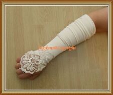 Satin WEISSER FINGERLOSER