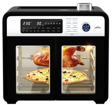 Homelux 28L Heißluft Fritteuse Backofen Umluft 1700W Grill Pizza Drehspieß 18PRO