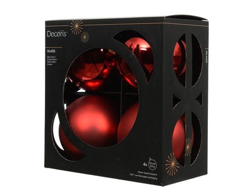 Weihnachtskugeln glas 10cm - glas,
